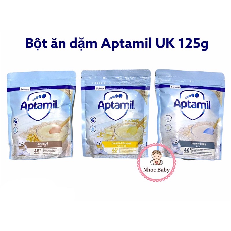 Bột ăn dặm Aptamil cho bé 4 6m+ túi zip 125g air Anh Quốc thumbnail