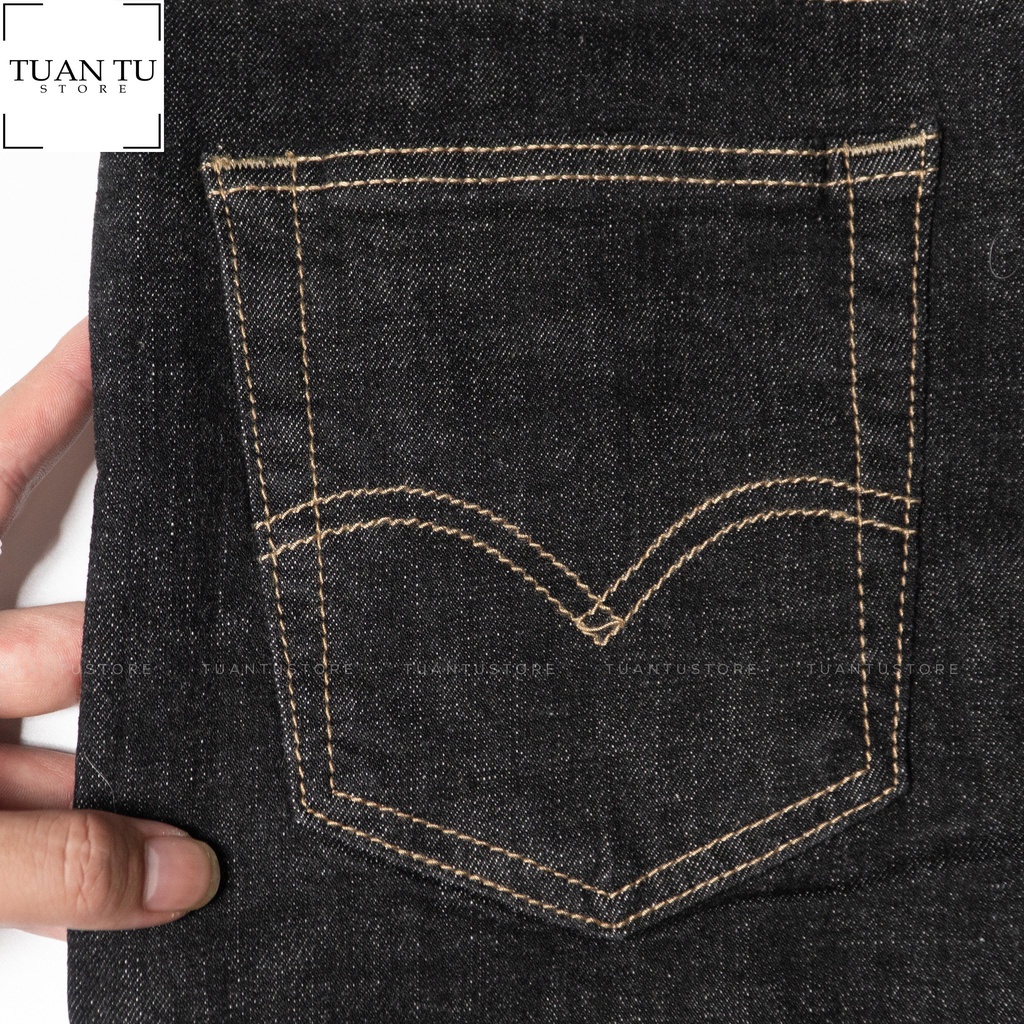 Quần Jean nam đen tiêu LV 511 cambodia (Form ống đứng Slimstrecth ,ống quần 17cm đến 19m,chất vải co dãn) t03 | BigBuy360 - bigbuy360.vn