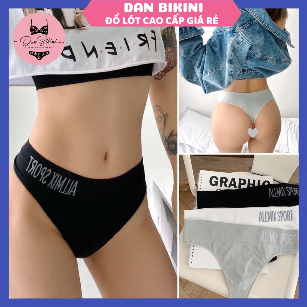 Quần Lót Nữ ❤️FREESHIP❤️ Quần Lót Cotton Lọt Khe phối cạp chữ cá tính mã 9809