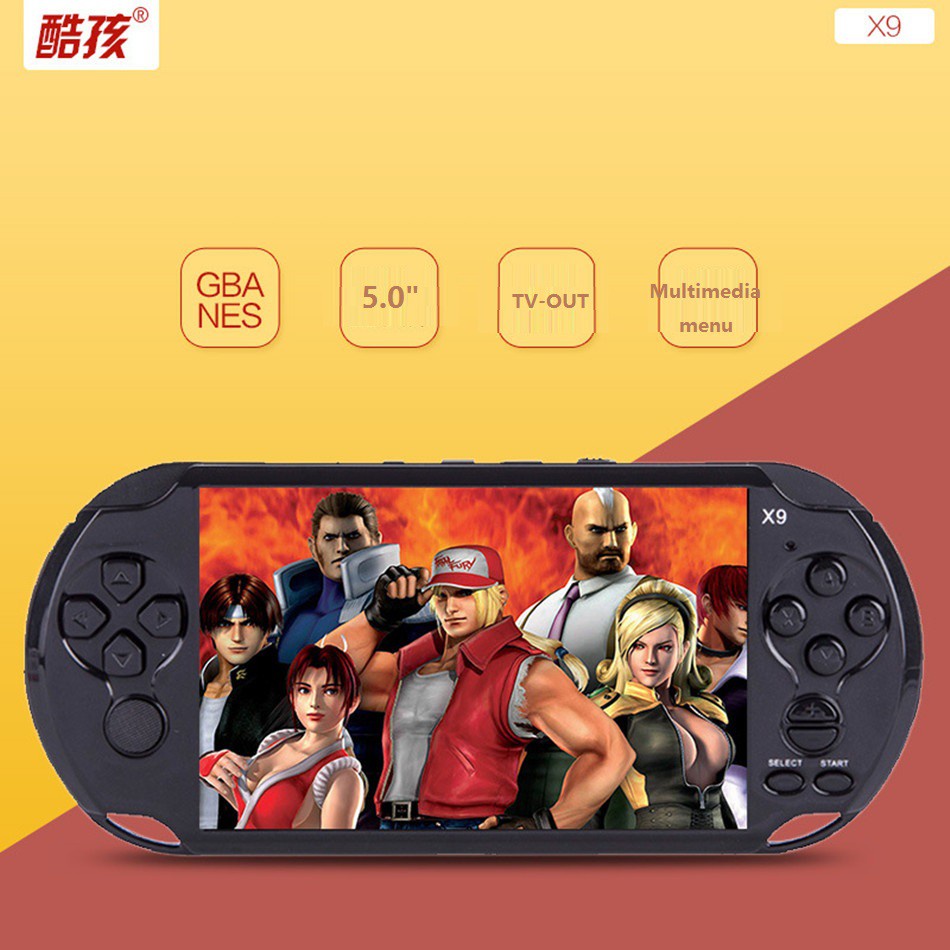 Máy Chơi Game Cầm Tay X9 Cho Tv Output NEW Updated 8GB PSP Handheld Game Player 5 Inch Portable Game Console -dc3373