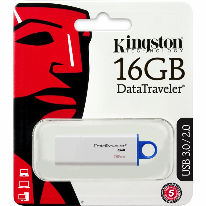 USB 3.0 Kingston 16GB DataTraveler G4 – CHÍNH HÃNG – Bảo hành 5 năm – Màu trắng