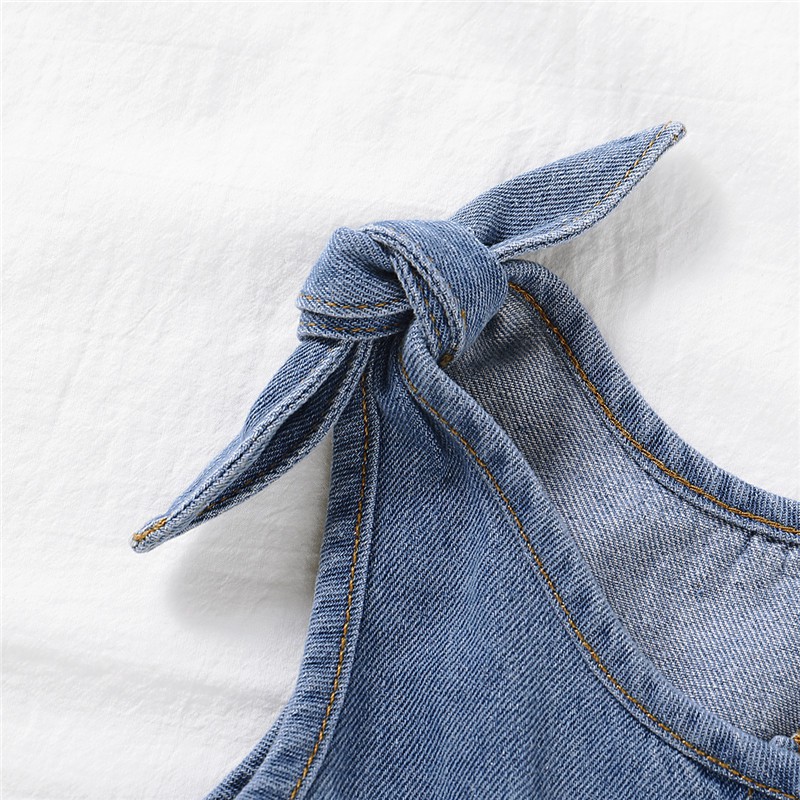 Đầm yếm denim MIKRDOO thời trang mùa hè cho bé gái 1-4 tuổi