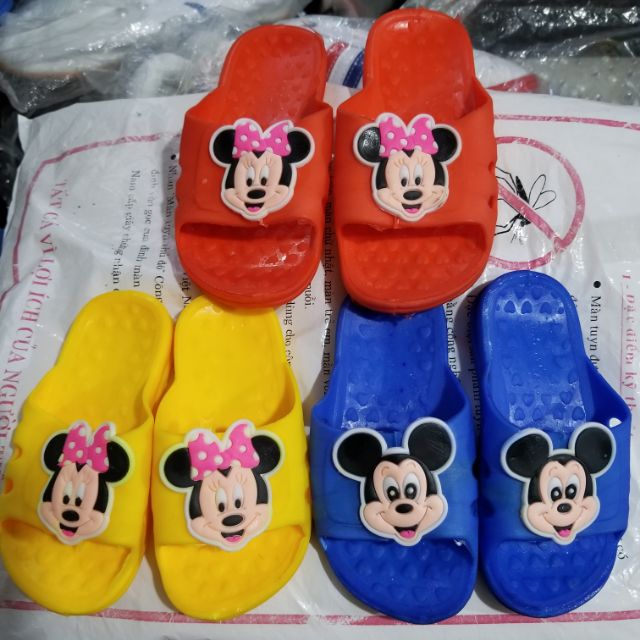 Dép lê nhựa dẻo êm, mềm cho bé trai, bé gái- video ảnh thật.