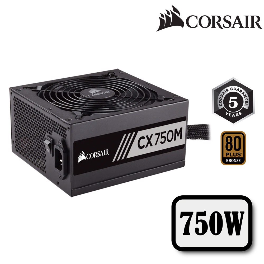 Nguồn máy tính Corsair CX750M 80 Plus Bronze