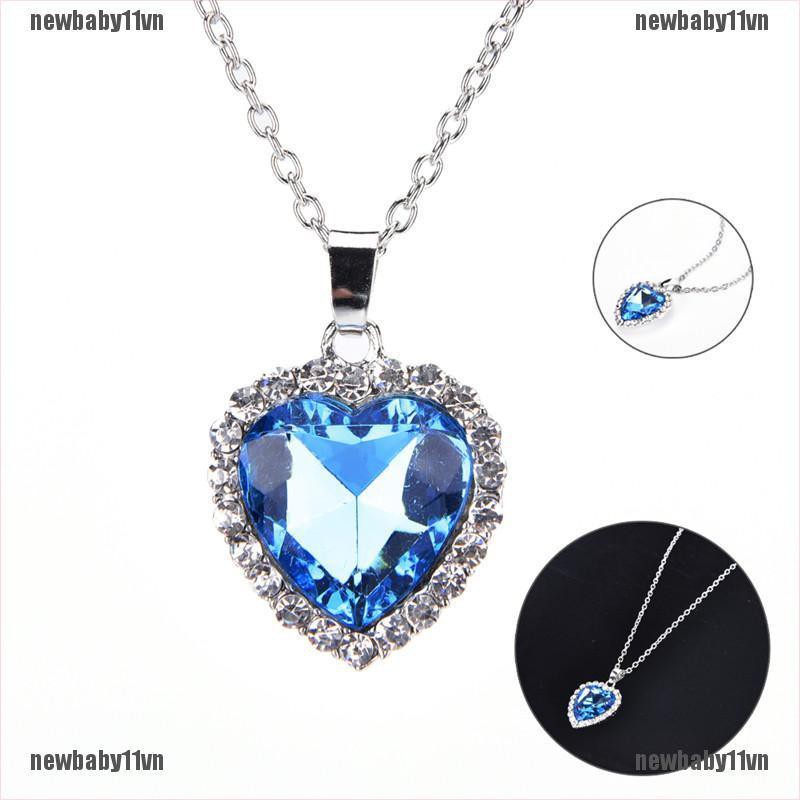 Vòng cổ Mặt Trái Tim Đính Đá Pha Lê