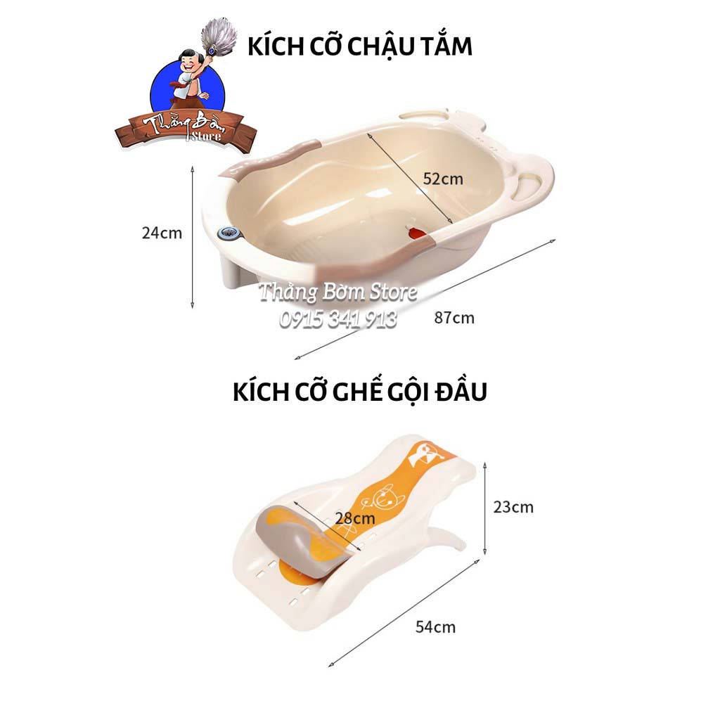 Chậu tắm sơ sinh kèm ghế gội đầu HB-3006