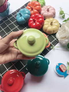 Chén sứ ăn dặm hình nồi có nắp