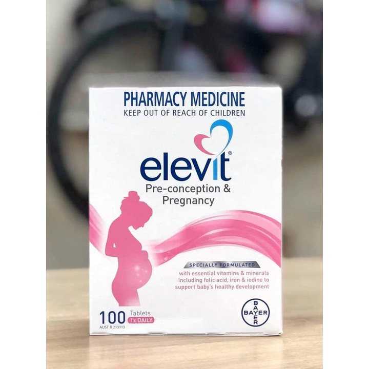 Vitamin tổng hợp ELEVIT Bầu của Úc hộp 100 Viên Mẫu Mới Chính Hãng Giá Tốt