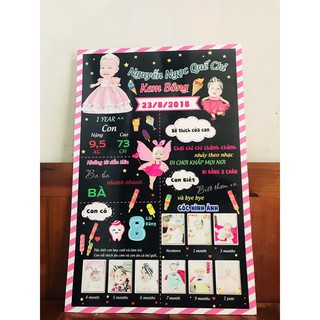 bảng thành tích bé gái ( 40 x 30) cm