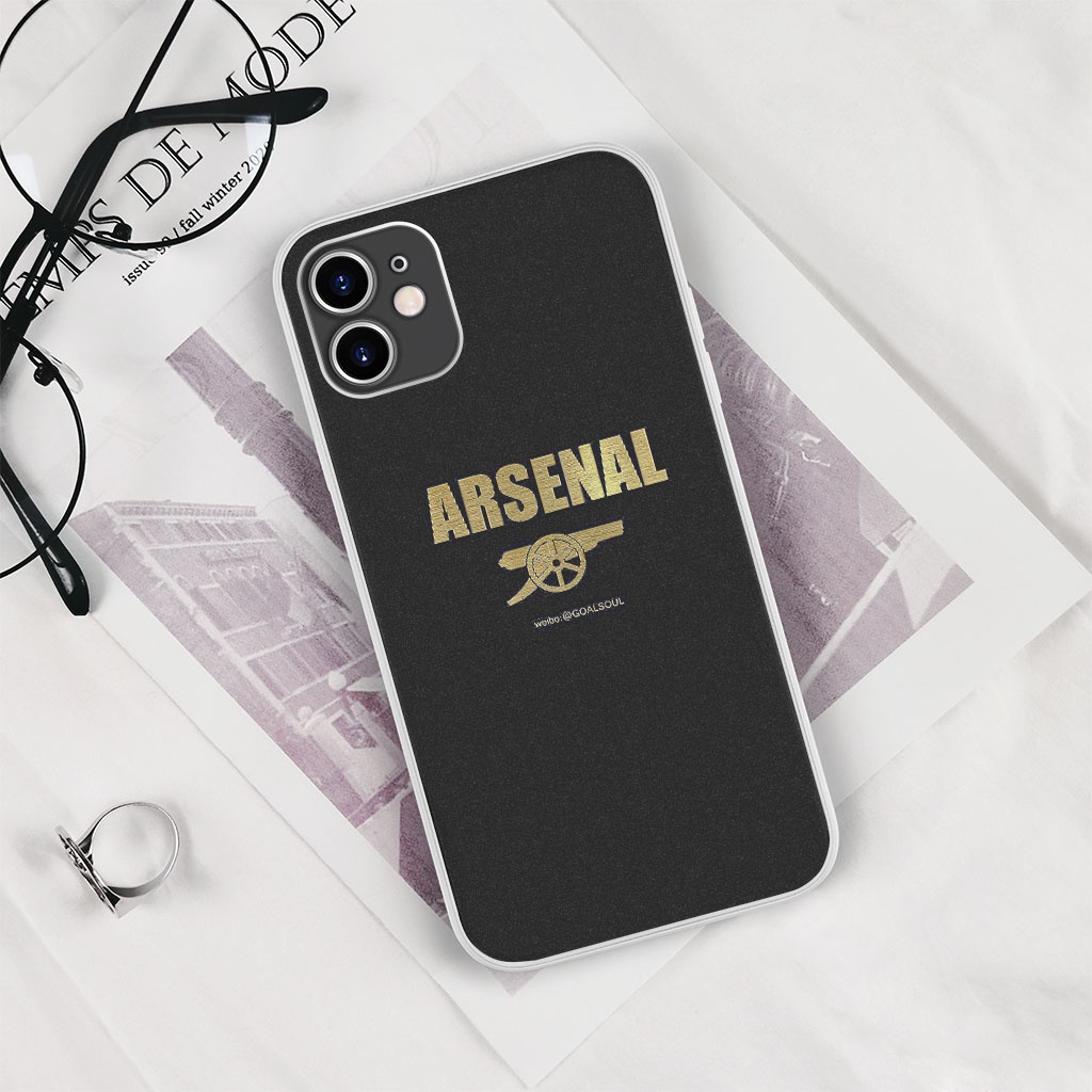 Ốp điện thoại dẻo logo arsenal gold cho iphone 6 - iphone 13 ASN20210091