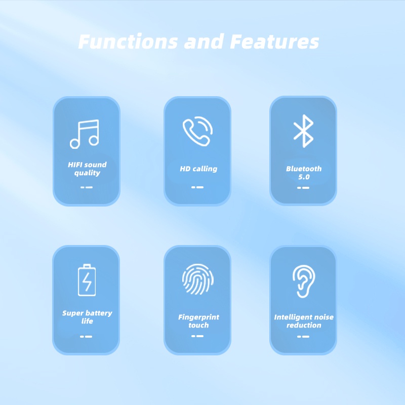 Tai Nghe Bluetooth Không Dây N21 TWS Cảm Ứng Màn Hình LED Kèm Mic