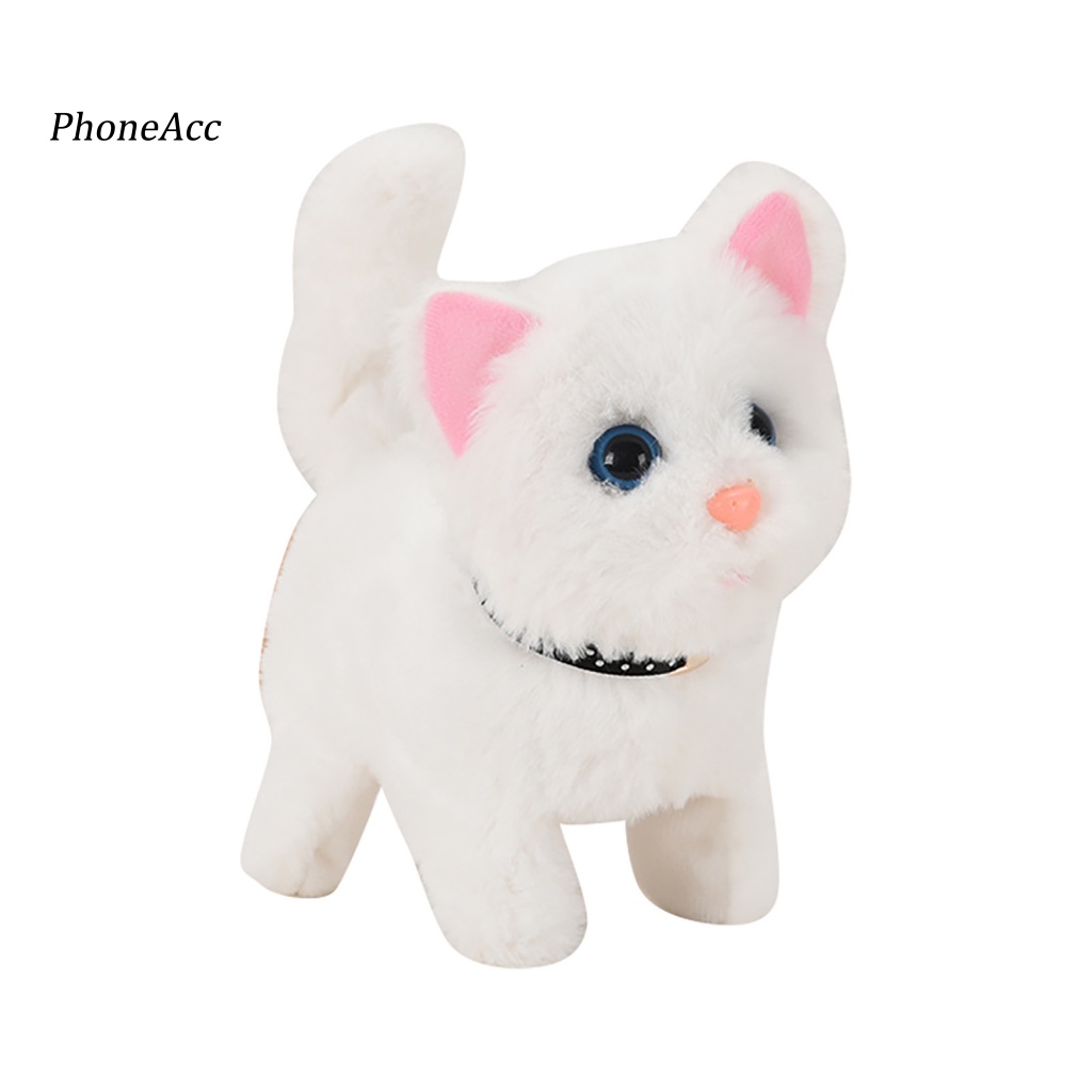 Đồ Chơi Mèo Nhồi Bông Điện Tử Cầm Tay Chạy Pin Vui Nhộn Cho Bé