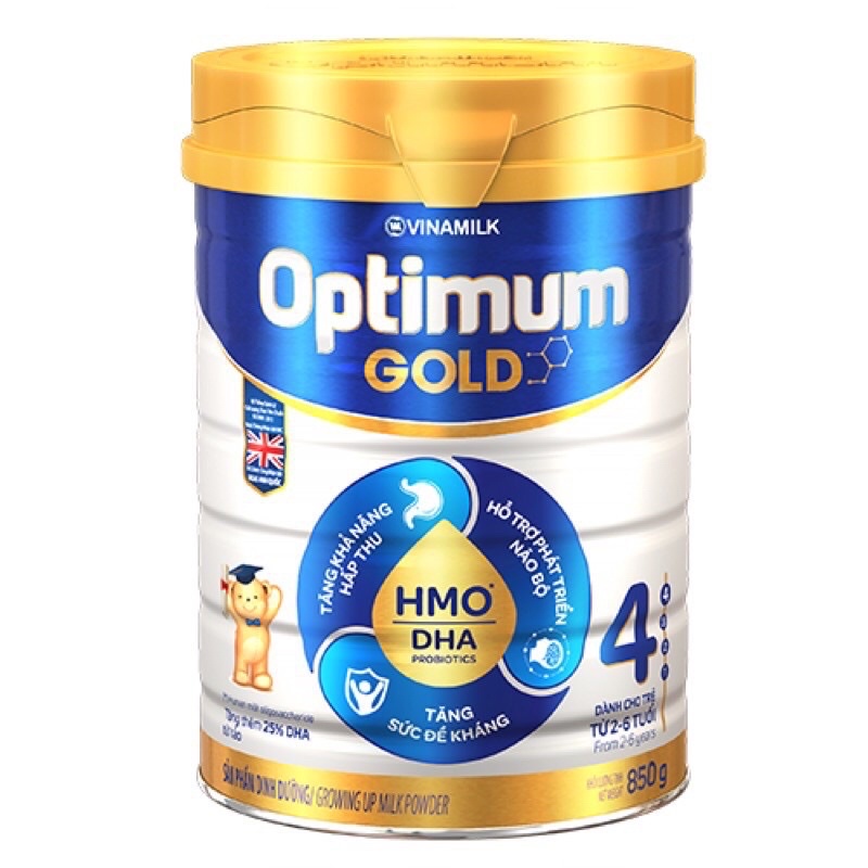 Sữa bột Optimum Gold số 4 hộp thiếc 850g