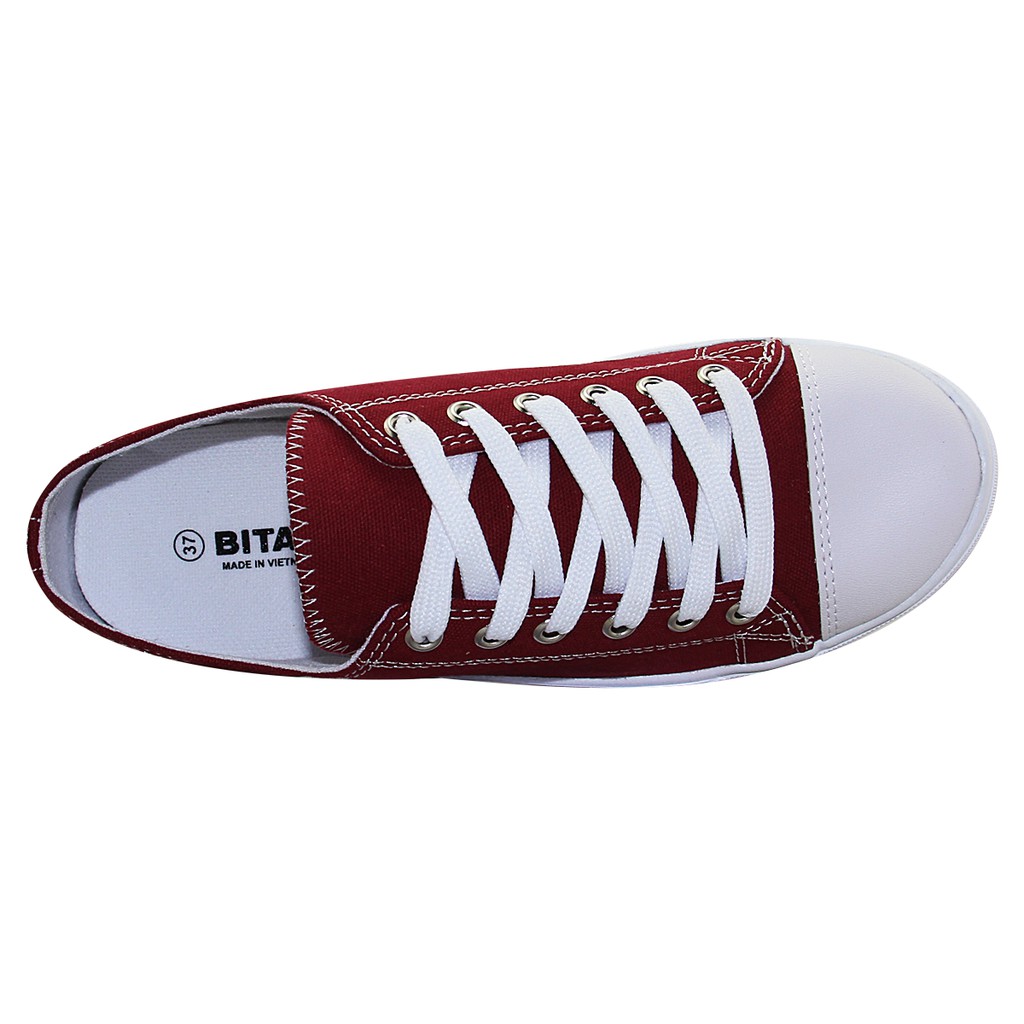 [SALE XẢ HÀNG] GIÀY THỂ THAO BATA NỮ BITA'S THỜI TRANG GCW.04 (ĐỎ ĐÔ + KEM) - BITAS WOMEN SNEAKERS