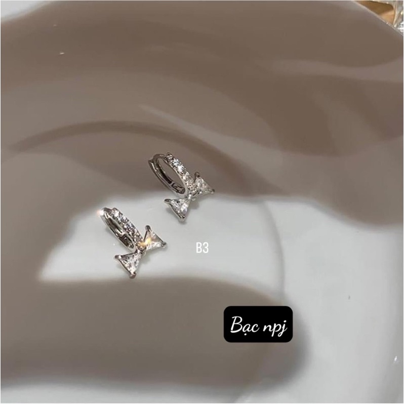 Bông tai nơ tiểu thư xinh xắn, Bạc Ta - Bạc BNP