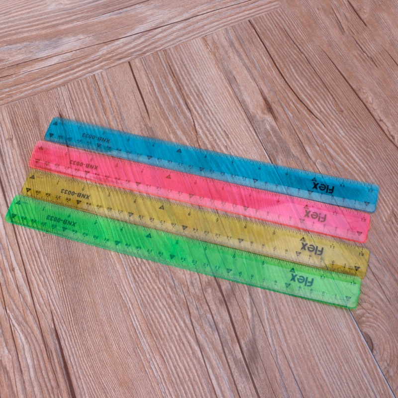 ✿ Thước Nhựa Trong Suốt Chống Vỡ Kích Thước 12 Inch