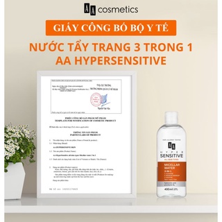 [MỸ PHẨM CHÂU ÂU CHÍNH HÃNG ] Nước Tẩy Trang 3in1 AA HYPER SENSITIVE - AA COSMETIC
