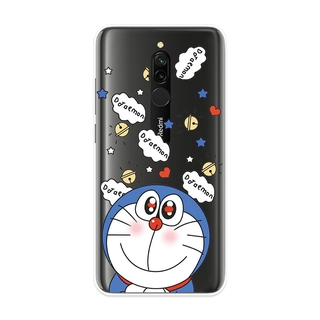 Ốp Lưng Xiaomi Redmi 8 8A Note 8 Pro TPU mềm Case Doraemon Two