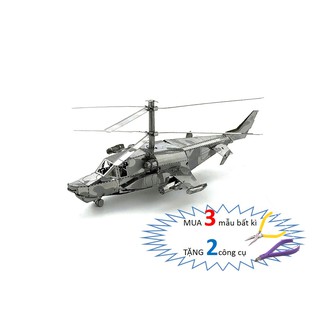 Mô hình lắp ráp 3d kim loại máy bay trực thăng Kamov Ka-50