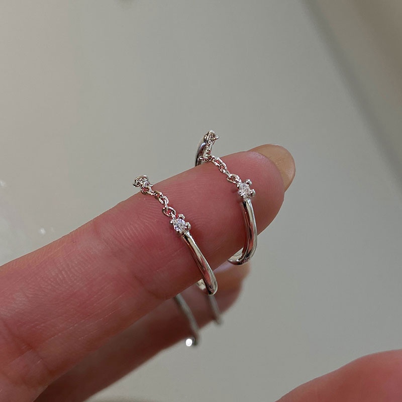 Nhẫn Đeo Tay Kim Loại Đính Đá Zircon Phong Cách Thời Trang Mùa Hè Cá Tính