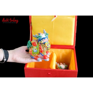 Nhất Phẩm Kỳ Lân 13cm - Sứ Giao Chỉ (trong hộp gấm đỏ)