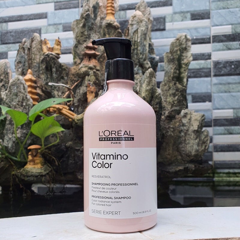 #l'oreal_pháp Dầu gội giữ màu tóc nhuộm Loreal Professionnel Paris Vitamino Color Shampoo 500ml