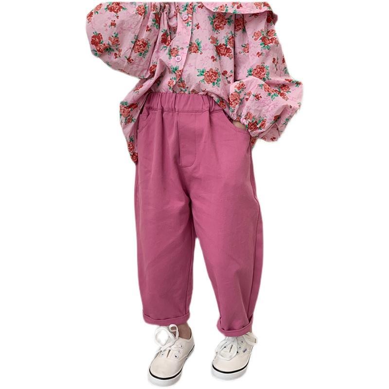 [Babycat] Hàng Có Sẵn Quần Dài Phong Cách Nhật Bản Hàn Quốc Thời Trang Xuân Thu 2022 Mới Màu Hồng Phong Cách Phương Tây