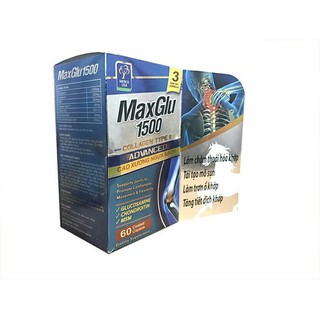 VIÊN UỐNG BỔ XƯƠNG KHỚP MAXGLU 1500 - HẾT LO CÁC BỆNH KHỚP - NGĂN NGỪA THOÁI HÓA KHỚP - BỔ SUNG GLUCOSAMIN - LỌ 60 VIÊN