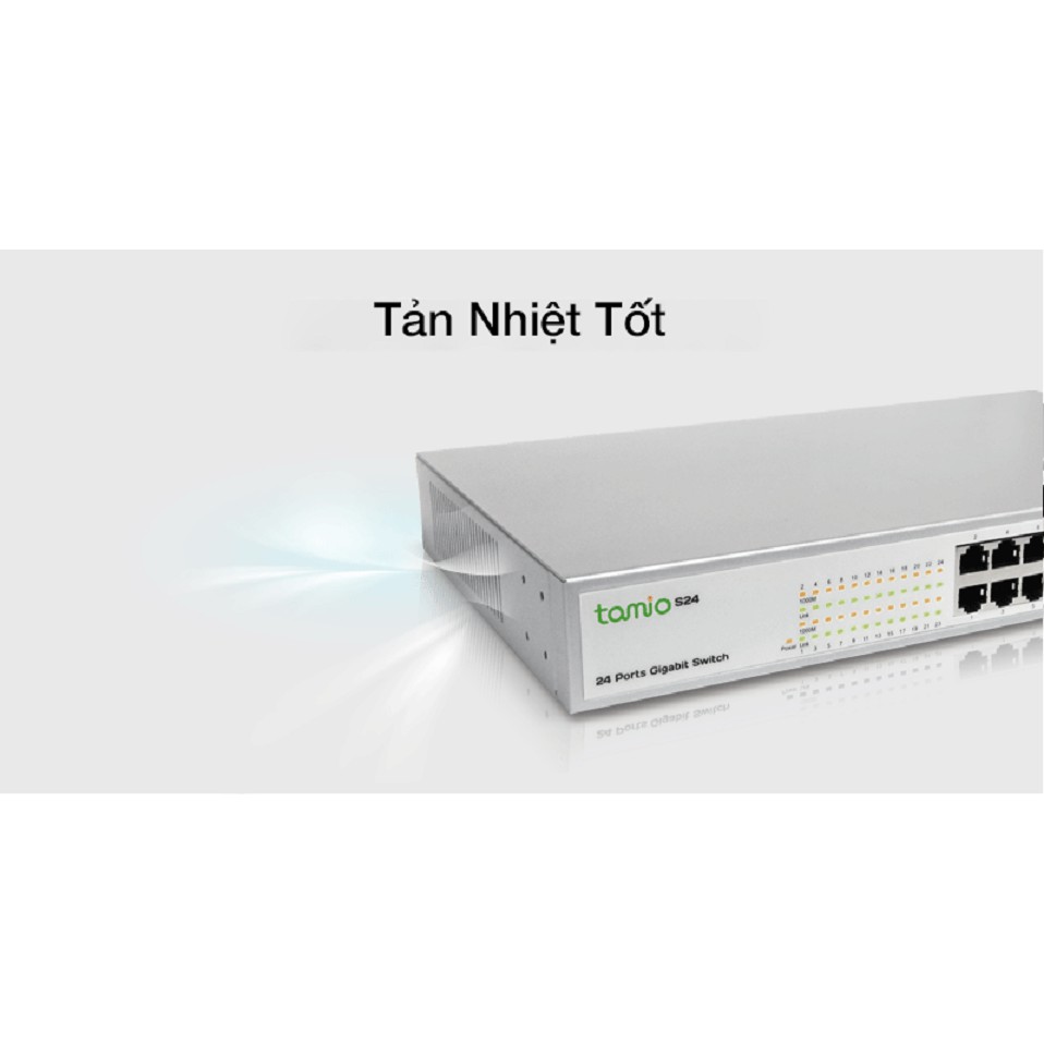 Bộ chia cổng mạng Switch 24 Port Gigabit Tamio S24