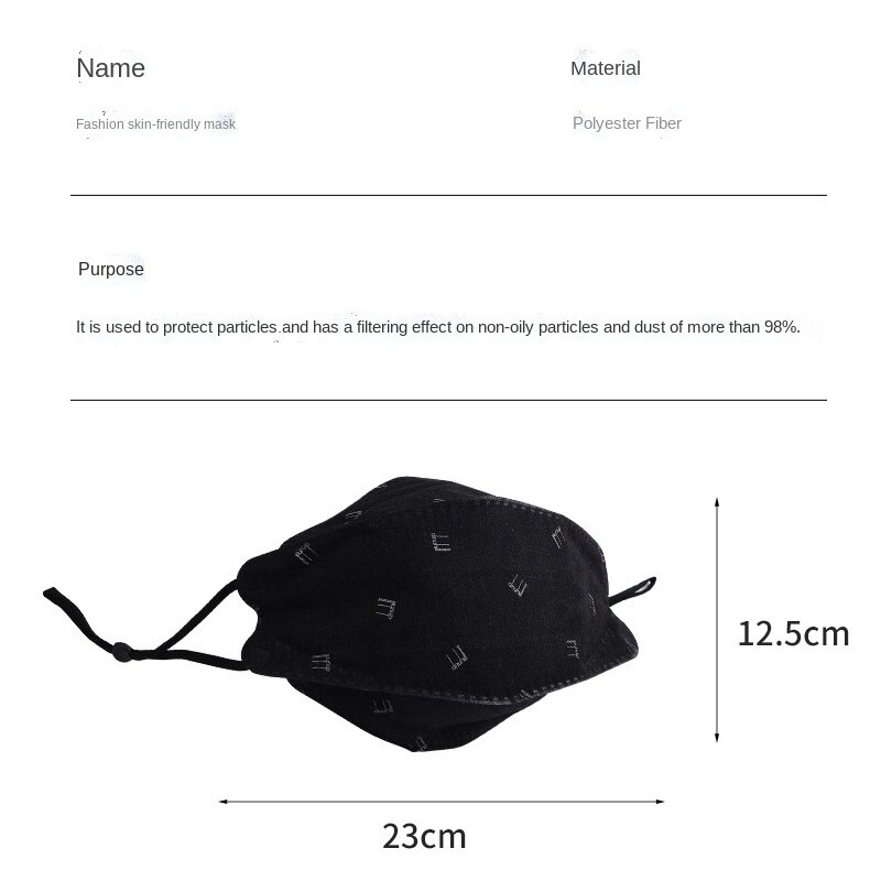 Khẩu Trang Cotton Thoáng Khí Có Thể Giặt Và Tái Sử Dụng kf94 ​Mặt Nạ In Có Thể Giặt