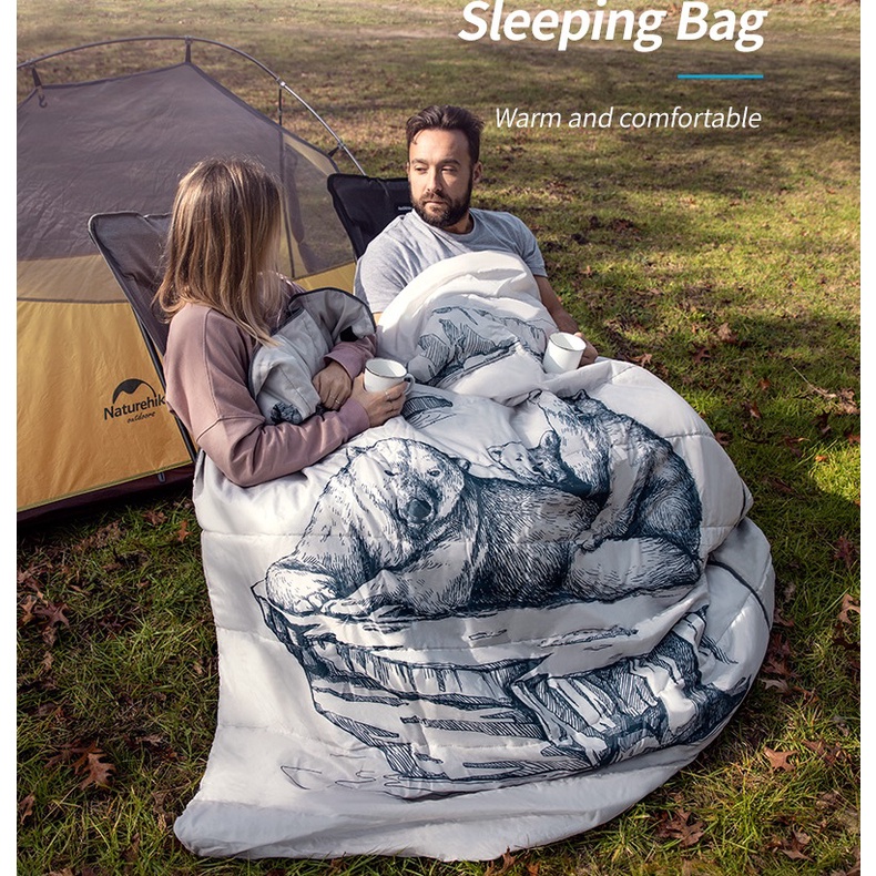 Túi Ngủ 2 Người Kèm Gối Đa Năng Naturehike NH21MSD06