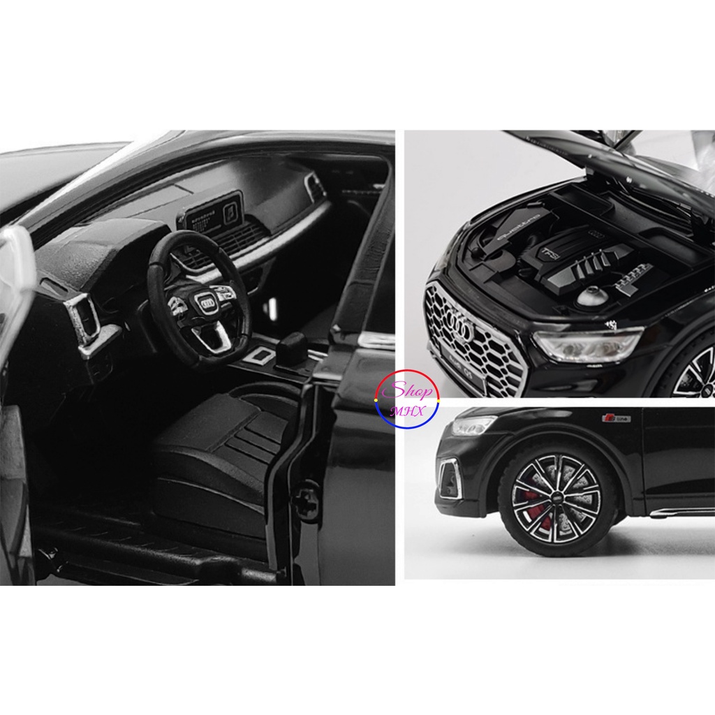 Xe mô hình sắt Audi Q5 TẶNG KÈM BIỂN SỐ tỉ lệ 1:24 hãng Newao 2 màu