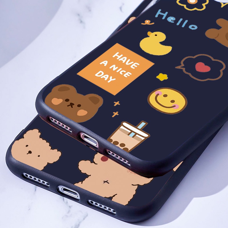 Ốp Điện Thoại Mềm Họa Tiết Gấu Bánh Quy Cho Samsung J2 Pro 2018 J4 J6 J8 A6 A8 Plus A7 A9 A5 2018 A6+ A8+