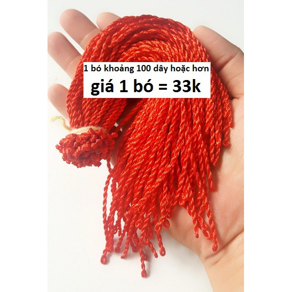 dây chỉ đỏ xoắn sẵn ( 1 bó khoảng 100 dây)