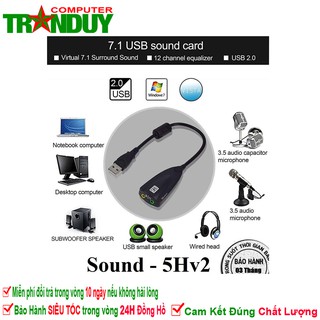 Cable USB Ra Sound Virtual 7.1 5HV2 Surround Sound Cho Máy Tính/laptop