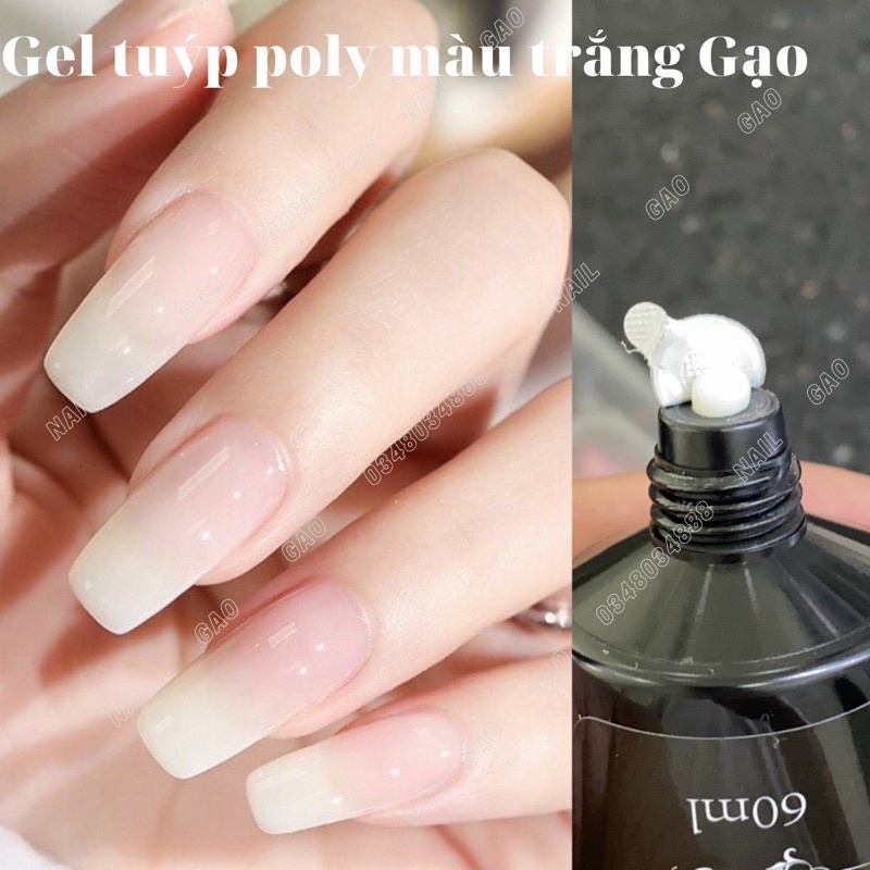 Gel tuýpđắp móng , vá móng 60ml hãng POLY chính hãng