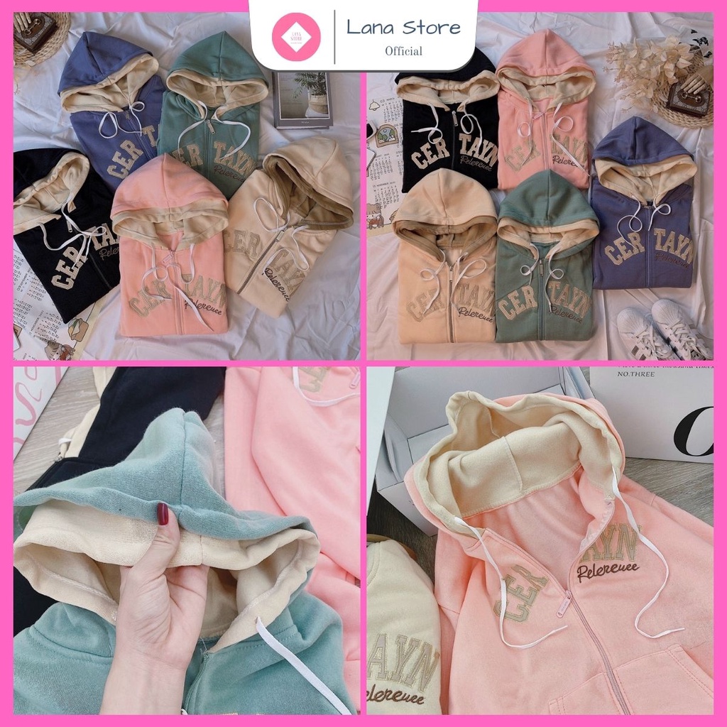 Áo Hoodie 2 Nón Certayn Chất Nỉ Bông Siêu Đẹp Freesize Form Rộng