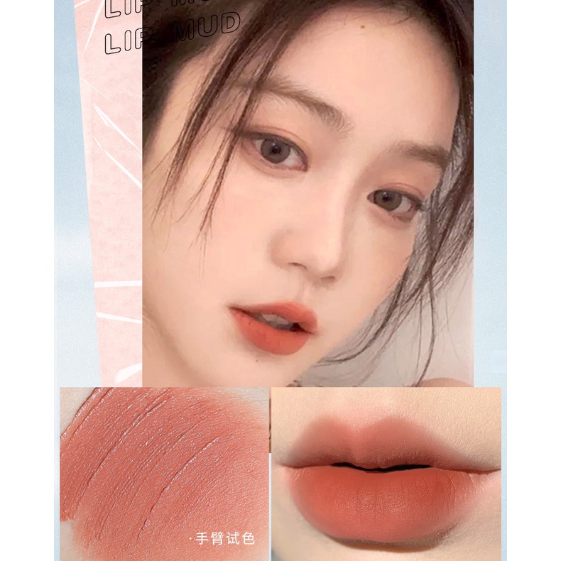Son Môi Bùn Mềm Mịn Nhẹ Nhàng Tạo Hiệu Ứng Sương Mờ