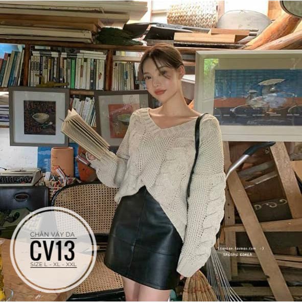 (CÓ ẢNH THẬT) BIGSIZE Chân váy da CV13