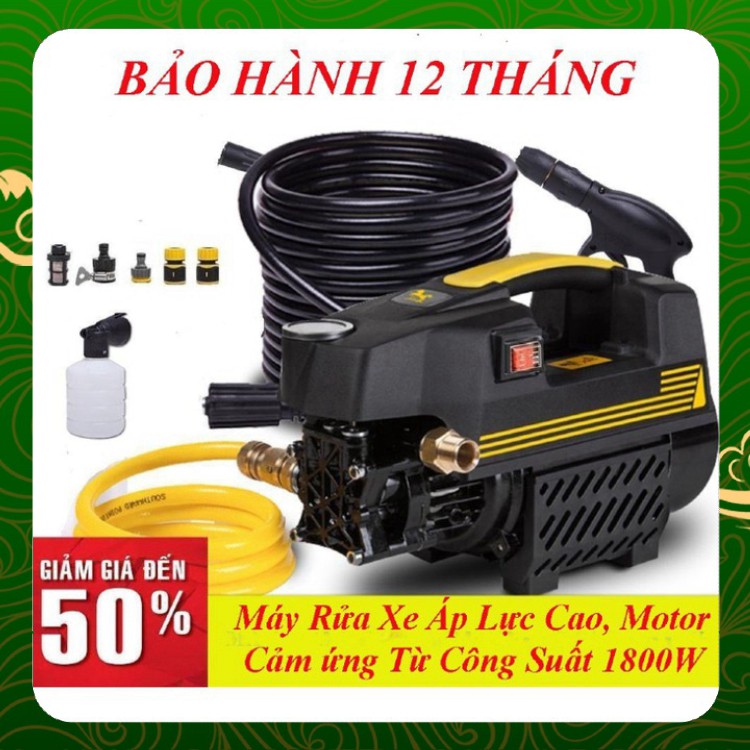 Máy Rửa Xe Mini Ô Tô, Xe Máy Áp Lực Cao Tặng Bình Xịt Tuyết _ Nhật Việt official