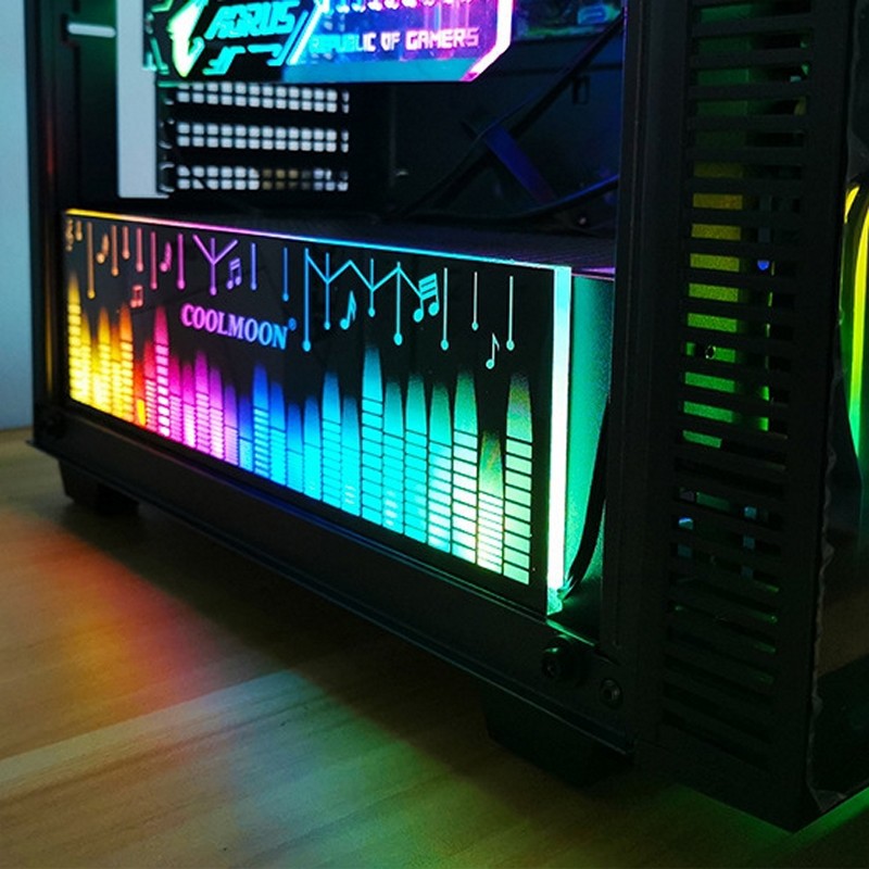 Thanh Led RGB Coolmoon Music bar đồng bộ Hub , Dùng độ trang trí cho case nguồn máy tính