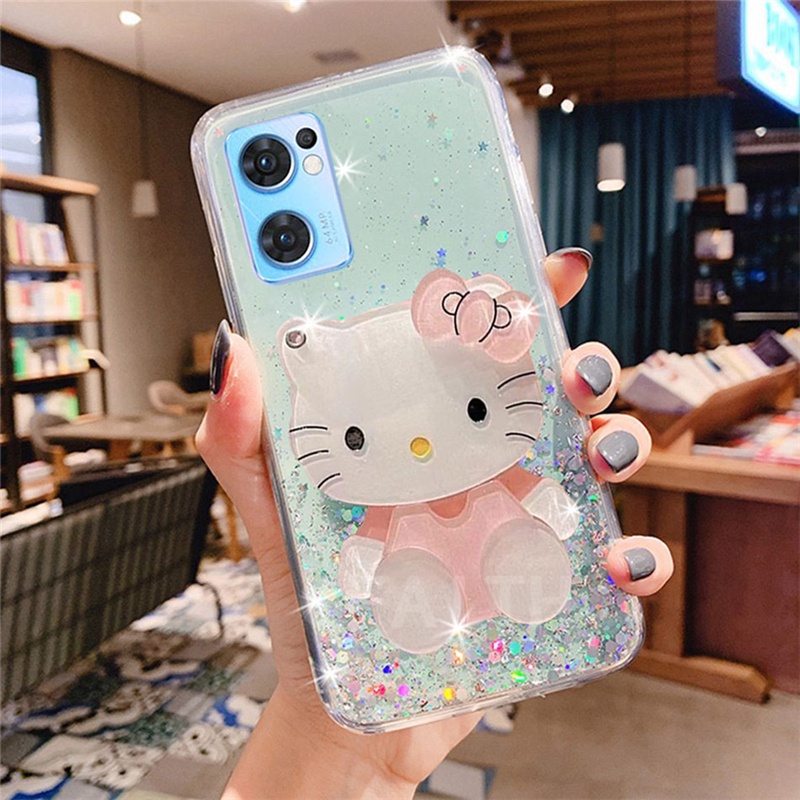 Ốp Điện Thoại Có Gương Hello Kitty Cho OPPO Reno7 5G 4G / Reno7 Pro 5G / Reno7Z / Reno6 Pro 5G / Reno6 5G / Reno6Z Reno7 5G
