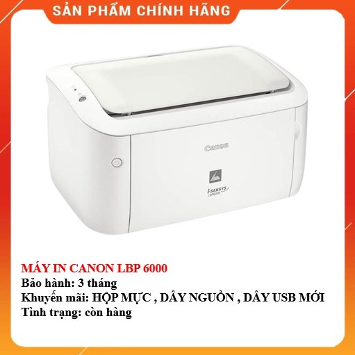 MÁY IN CANONN LBP 6000 - KÈM HỘP MỰC , DÂY NGUỒN , DÂY USB MỚI - AALO.VN