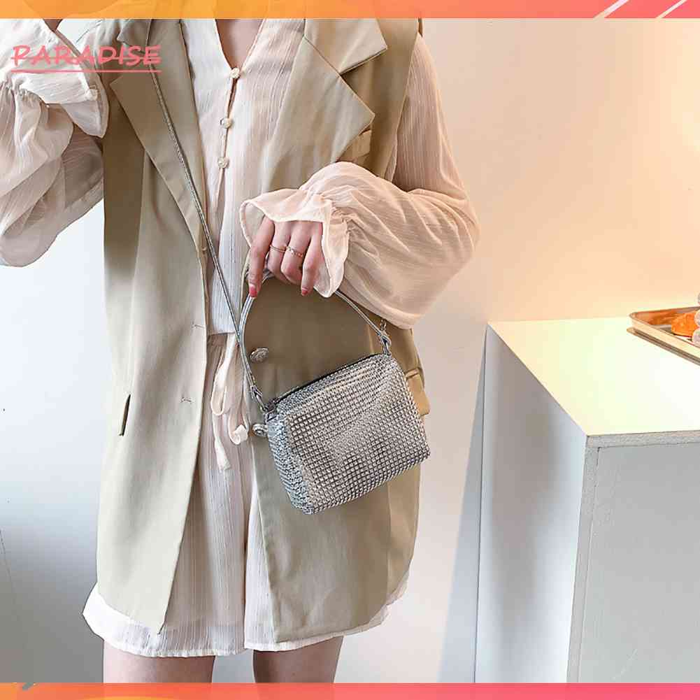 Túi Đeo Chéo Vai Đính Đá Thời Trang Sành Điệu Cho Nữ