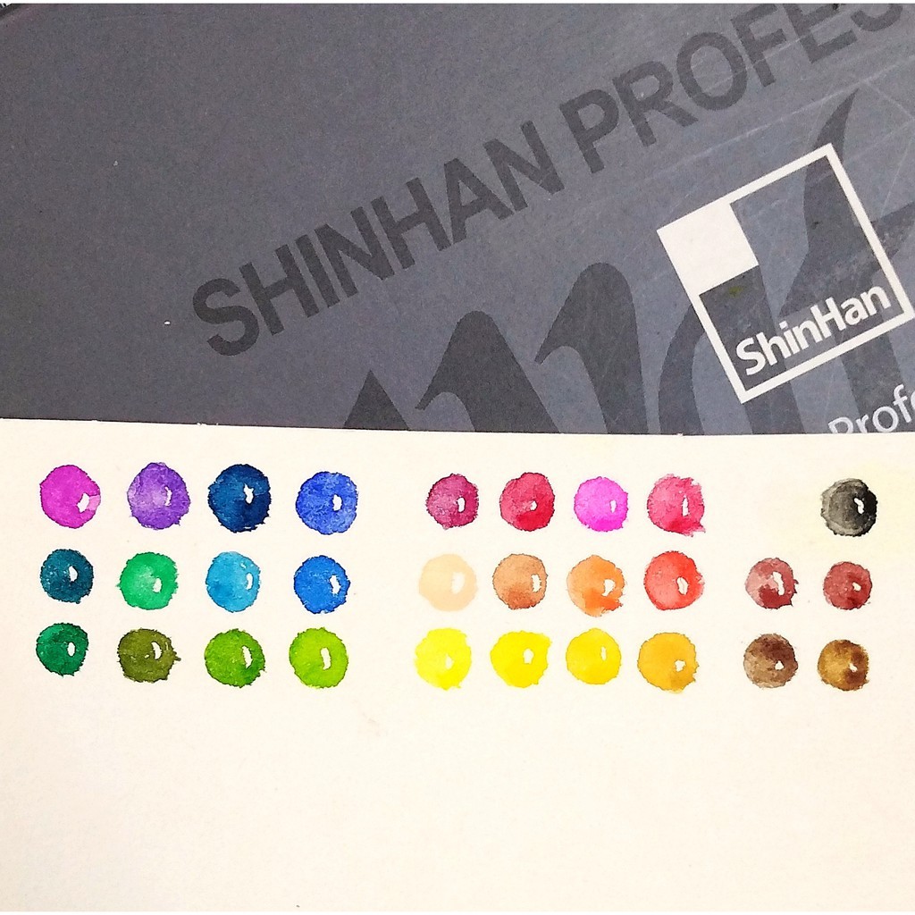 Pocket màu nước 0,5ml SHINHAN Professional Water Color Hàn Quốc 30 màu 🇰🇷 màu vẽ PWC