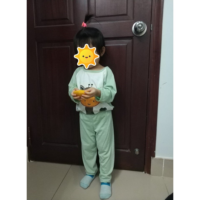 Bộ dài tay thu đông bé trai bé gái mặc nhà đi học đi chơi Hạ Băng Designs vải cotton 1-5 tuổi, 8-18kg