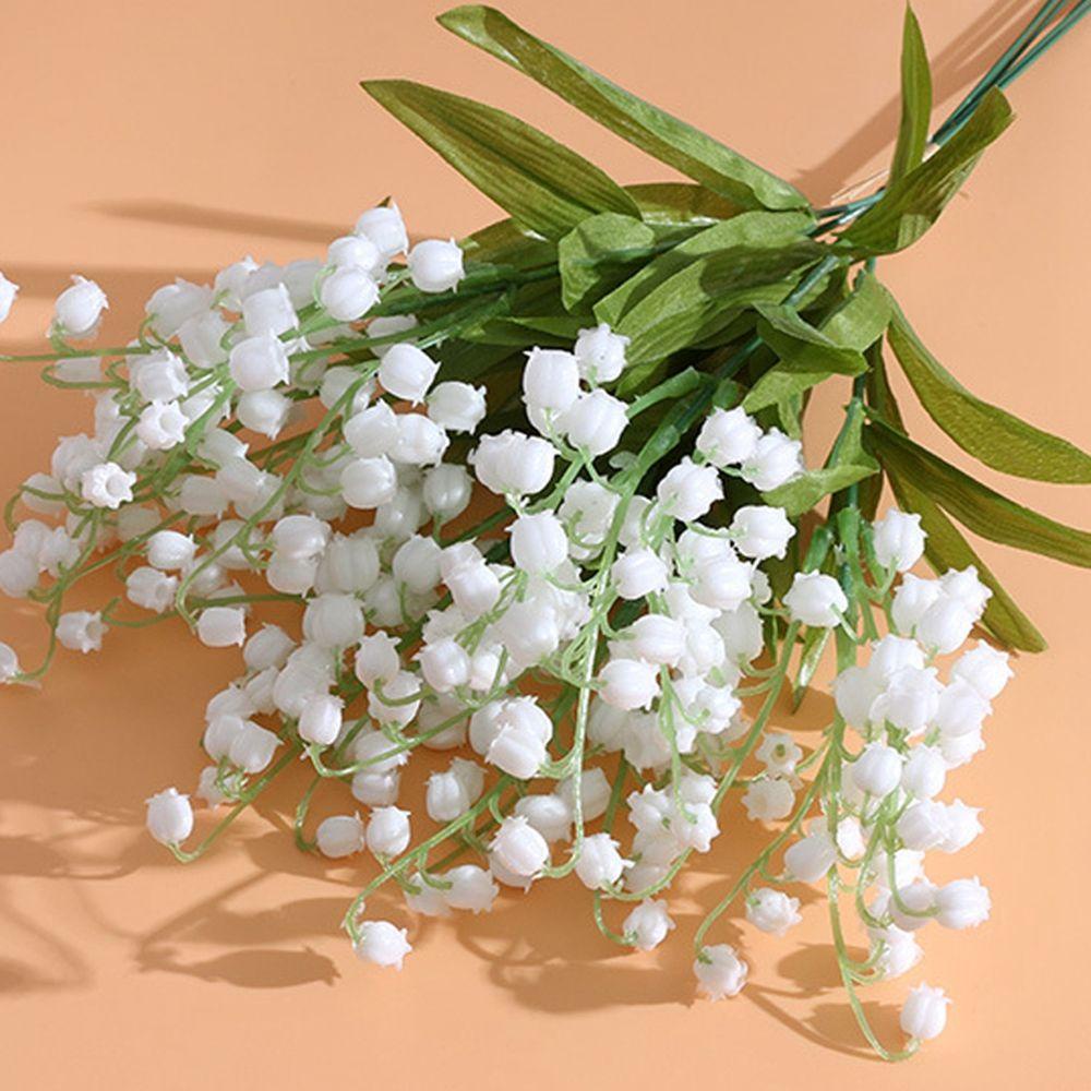 Hoa Chuông Giả Bằng Nhựa Màu Trắng Dùng Trang Trí Nhà Cửa