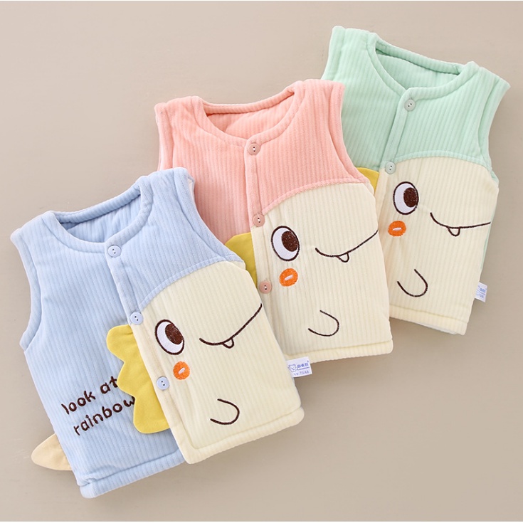 Áo gile trần bông dày cho bé từ 6m-2 tuổi