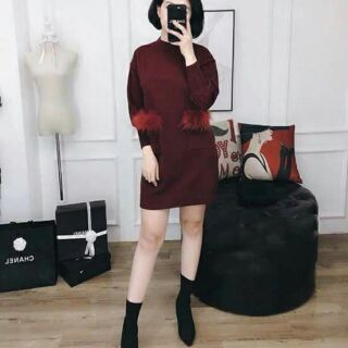 Ảnh thật shop chụp váy lông sang chảnh
