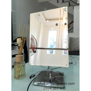 Gương Trang Điểm Để Bàn Inox Vuông